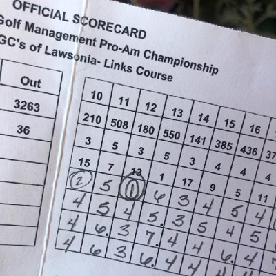 WisconsinPGA's tweet photo. As we continue to wrap up the Oliphant Golf Management Pro-Am Championship from Monday @LawsoniaGolf, we'd like to recognize Evan Wartgow of @kmccgolf. He made his 5th hole-in-one. It came on no. 12, 8-iron from 174 yards. Congrats! https://t.co/fbClh5q4iK