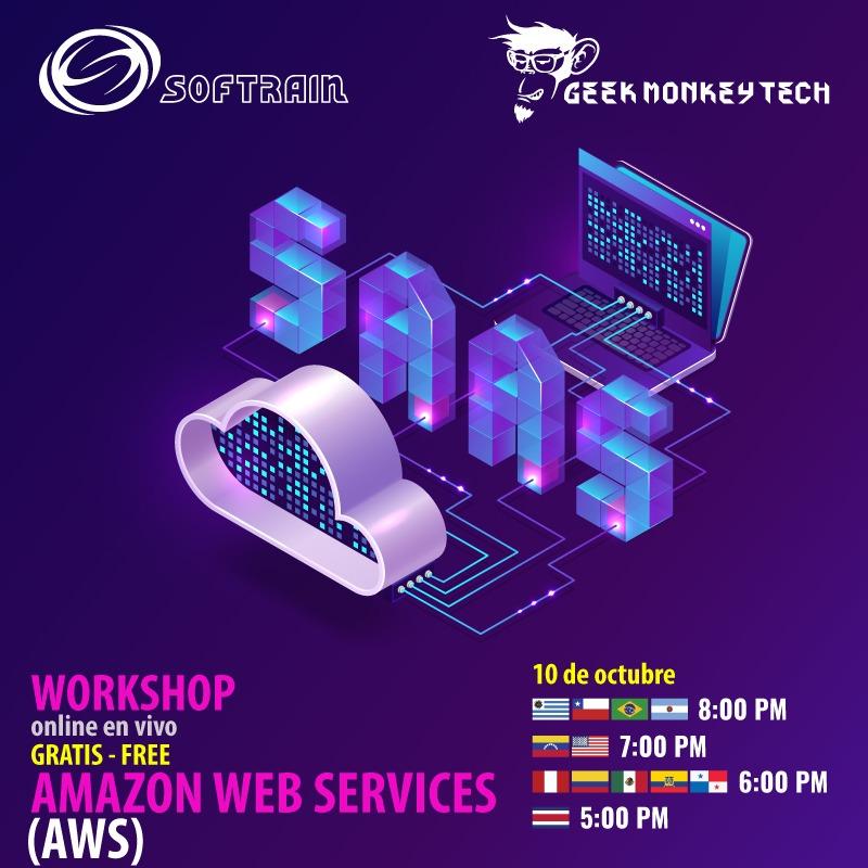 softrainve's tweet photo. Workshop AWS Amazon Web Services
🗓️ 👉 Sabado 10 Oct
Gratis Regístrate 👇
https://t.co/FnZY7bH1k4  
🎁 Recibes un cupón de descuento US$ 10
Para el curso de:  AWS

#aws #cloud #nube #azure #google #saas #softraincorp #gmonkeytech #agile #docker #kubernetes https://t.co/Gel8X8BNzm
