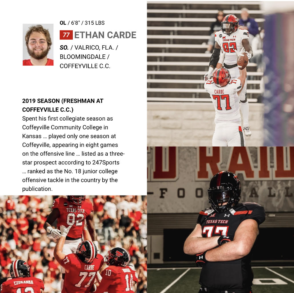 Red_Raven_FB's tweet photo. Former Coffeyville Red Raven @ethancarde enjoying success @TexasTechFB Ethan, Thank you for what you did for Red Raven Football #ProudofYou @ravensftbhc @CoachOatesOL @CoachAngelOrtiz @coachDJLynn @LAsante25 @TinoColeman99 @Del_Excel @coach_dobler
#WhereTraditionLives #OLCountry https://t.co/FkQekB1FZX