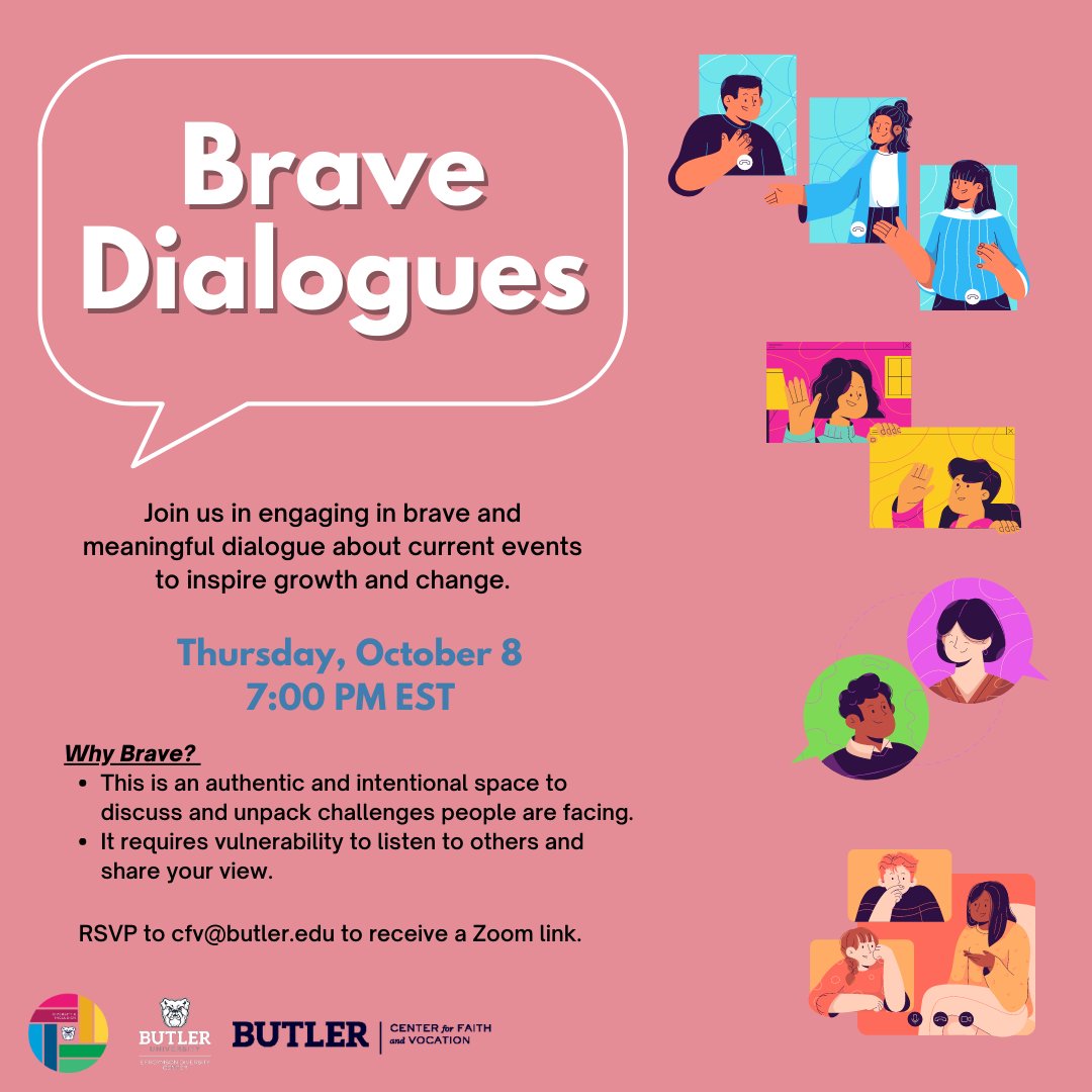 Join us tomorrow evening at 7 pm for a meaningful dialogue surrounding current events!