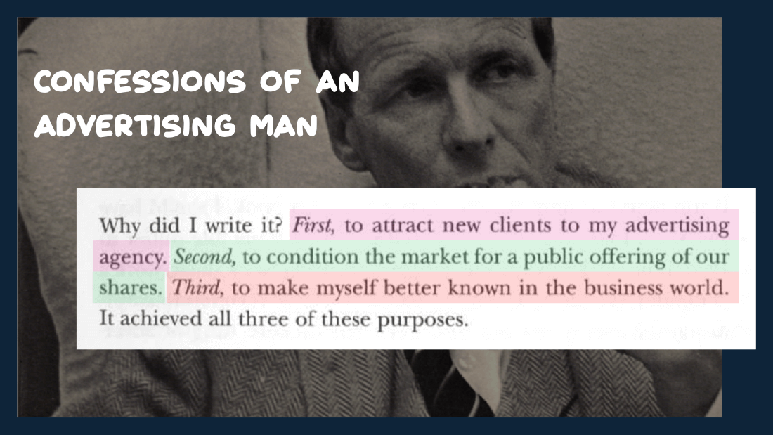 5/ In 1962 David Ogilvy had 19 clients.He took a long vacation to write about everything he’d learnt from 14 years in advertising.“Confessions of an Advertising Man” sold 1 million copies. In two decades Ogilvy's agency grew to 3000 clients and 267 offices around the world.