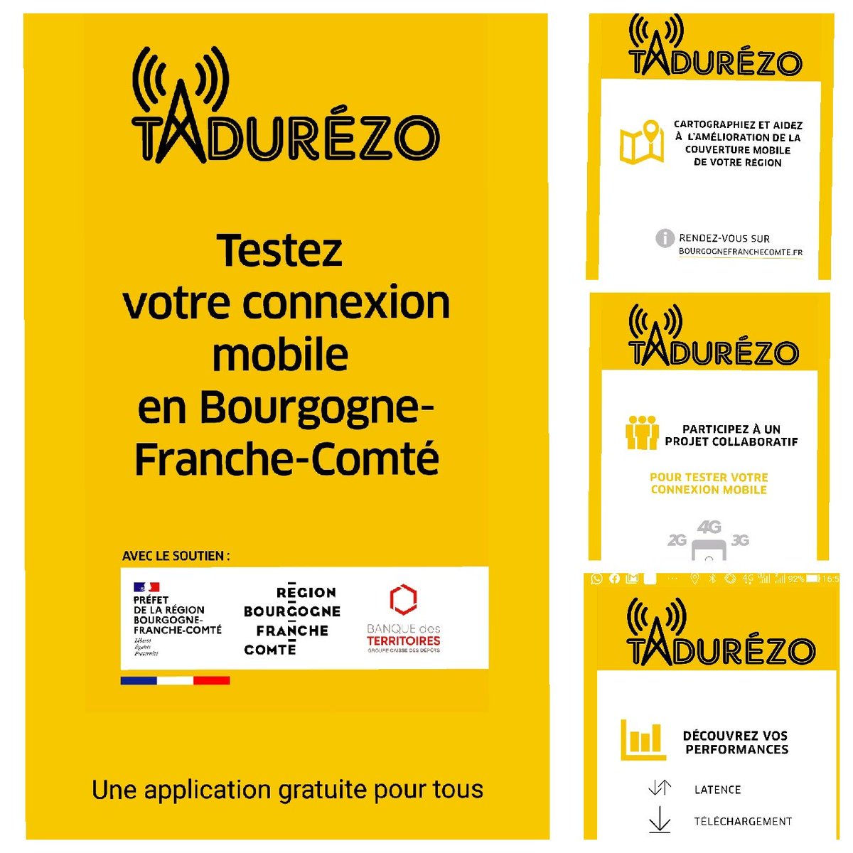 phil_rouiller's tweet photo. Lancement du dispositif TADUREZO afin d'améliorer la couverture mobile 2G, 3G et 4G en Bourgogne- Franche-Comté....téléchargez dès à présent l'application #TADUREZO sur les stores Apple et Android afin d'identifier les zones mal-couvertes 📶📱 https://t.co/5x2W8LVlQd