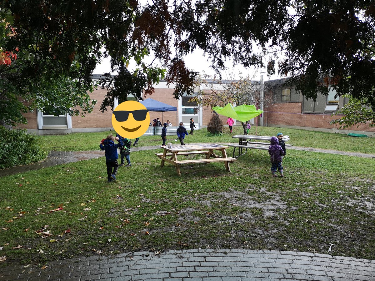 Mister_McLean's tweet photo. Some awesome outdoor learning and fun happened even when the skies opened up on us last week! We keep learning, rain or shine! π§οΈππ @OLPeaceOCSB #NatureIsAClassroom #RainRainGoAway https://t.co/SpVPkXt4MY