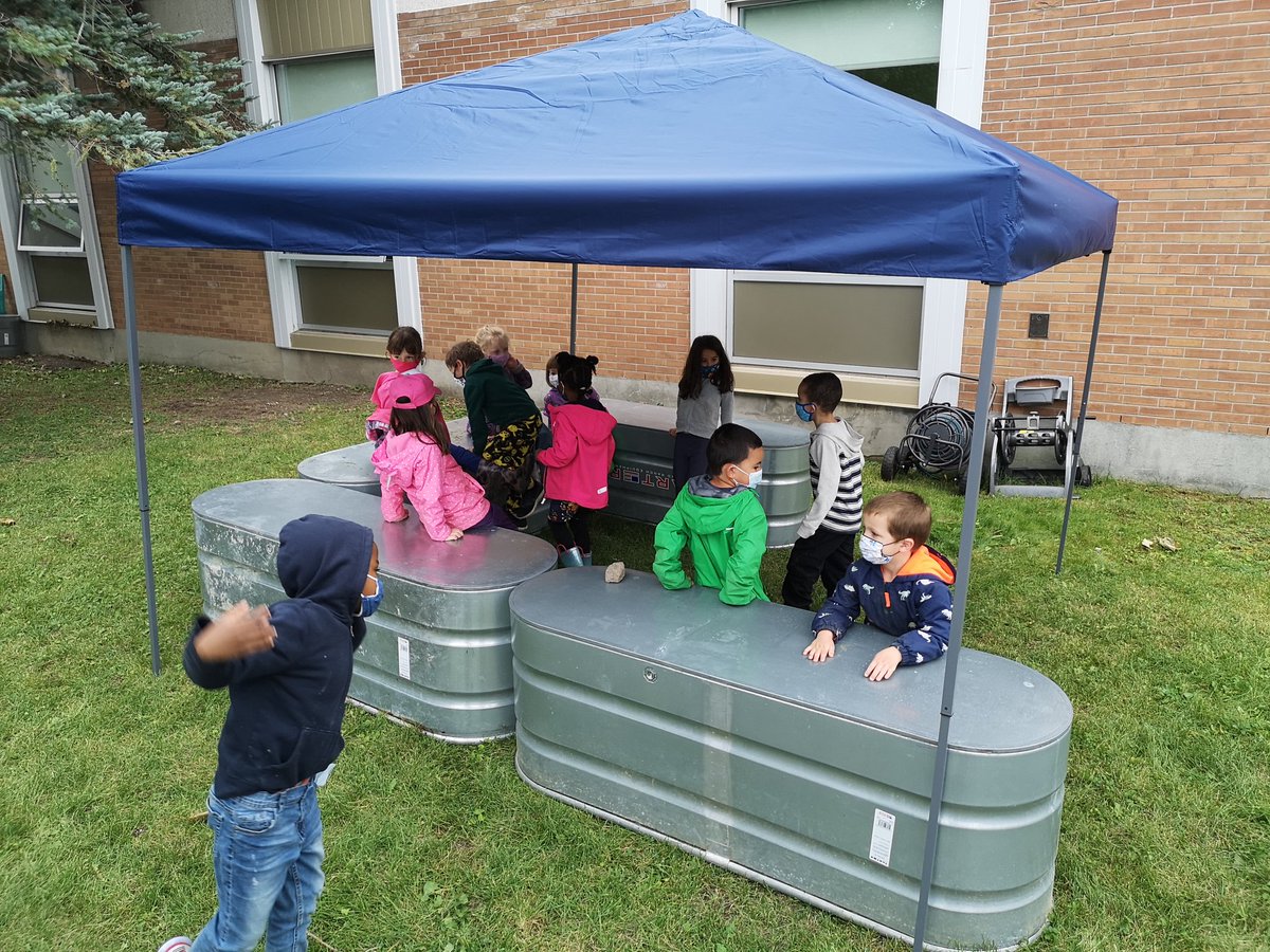 Mister_McLean's tweet photo. Some awesome outdoor learning and fun happened even when the skies opened up on us last week! We keep learning, rain or shine! π§οΈππ @OLPeaceOCSB #NatureIsAClassroom #RainRainGoAway https://t.co/SpVPkXt4MY