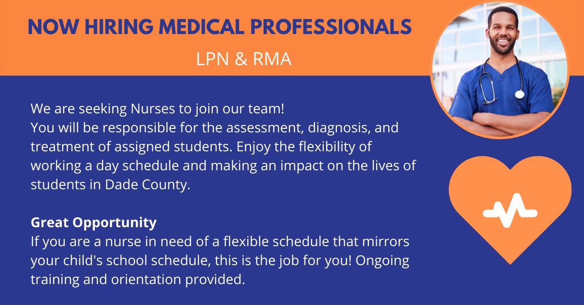 Are you a medical professional seeking a new role and a daytime schedule? Apply: bit.ly/3iFUb76 #lpn #rma #HIRINGNOW #hiringhealthcare