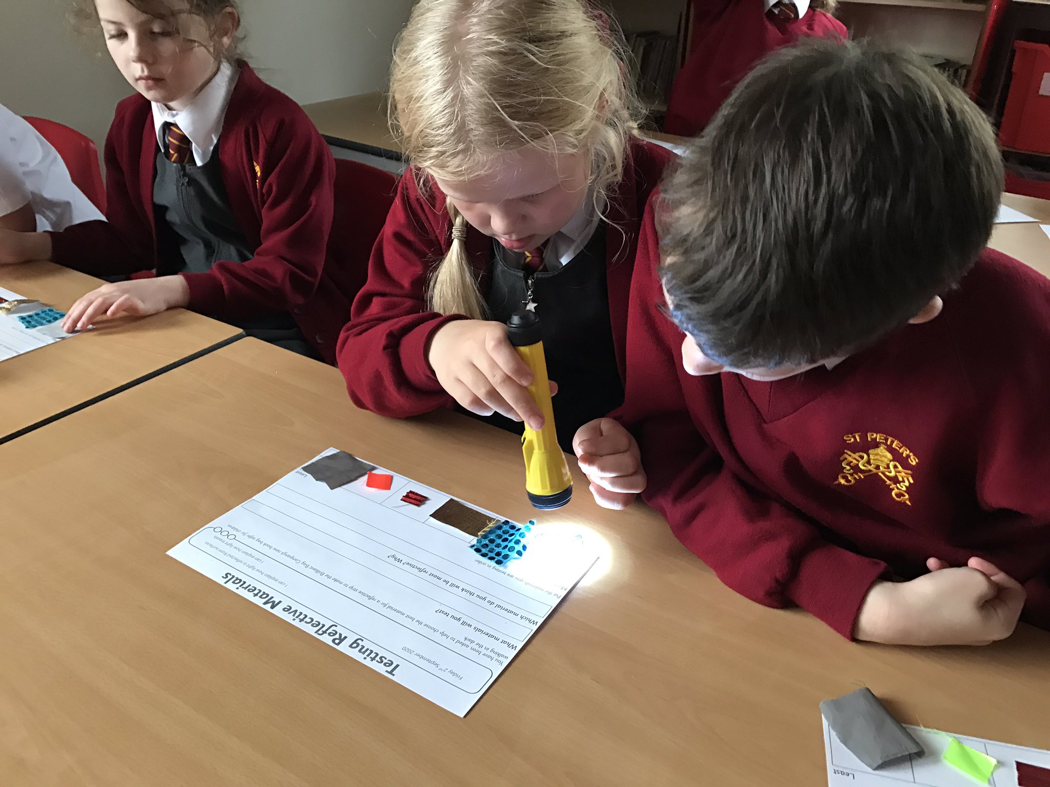 St Peter&rsquo;s Primary on X: &ldquo;Year 3 investigated reflective materials 