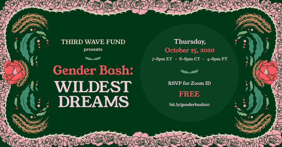 3Wave's tweet photo. Our wildest dreams of liberation are only accessible through the power of grassroots organizing. This year's virtual #GenderBash invites you to join @3Wave in celebrating the visionary work of their 2020 grantees on Thursday, Oct 15! RSVP for free ticket: https://t.co/42HTlmImJs https://t.co/yv2CWhkTEf