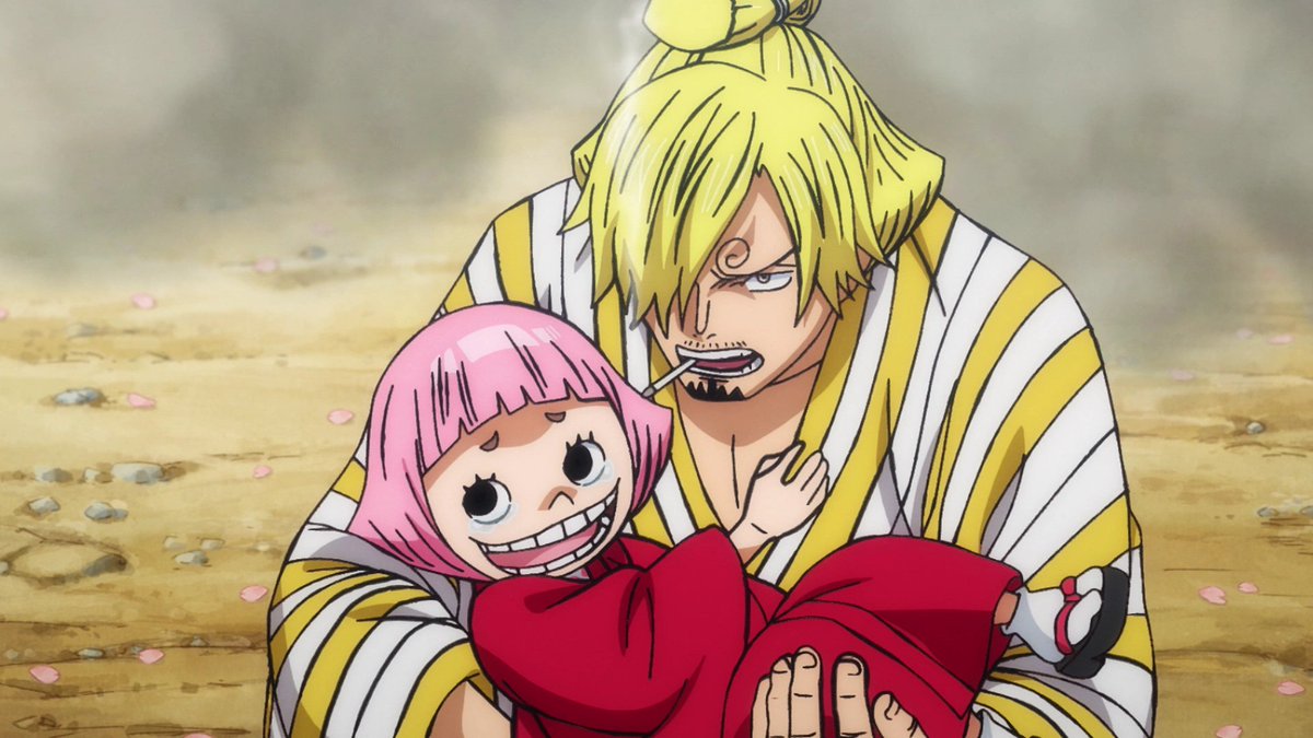 Her little hand on his chest. Sanji protecting her while carrying her like that. My heart can't take this