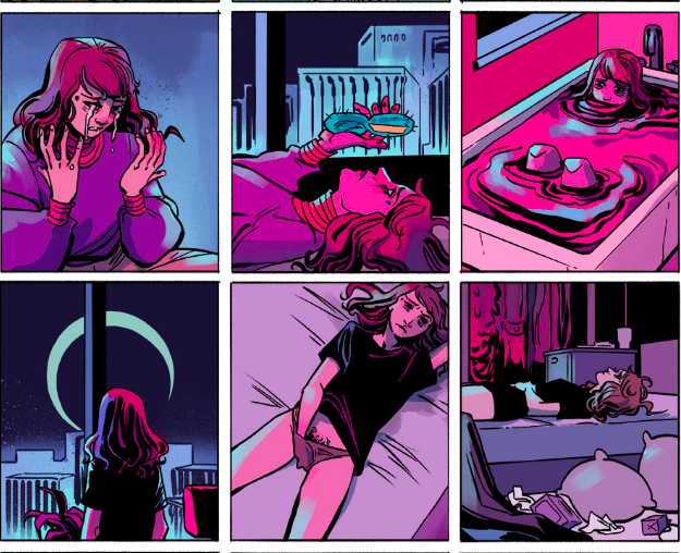 ZacBeThompson's tweet photo. LONELY RECEIVER #2 is out today!

Our weird neon-soaked horror//romance continues by examining the week after Catrin's devastating breakup. https://t.co/rp3IriXk4G