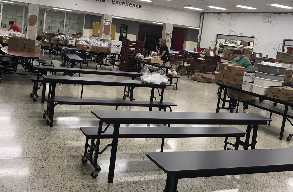 This is what #raiderstrong and #inthistogether is all about. Huge shoutout to the best school food service team anywhere. 7 days of meals for 500 families to be prepared and picked up today.  <a href="/pcsd/">Pulaski Community School District</a> <a href="/PCSD_EatSmart/">Pulaski Food Service</a> <a href="/PCSD_PCMS/">Pulaski Middle School</a>