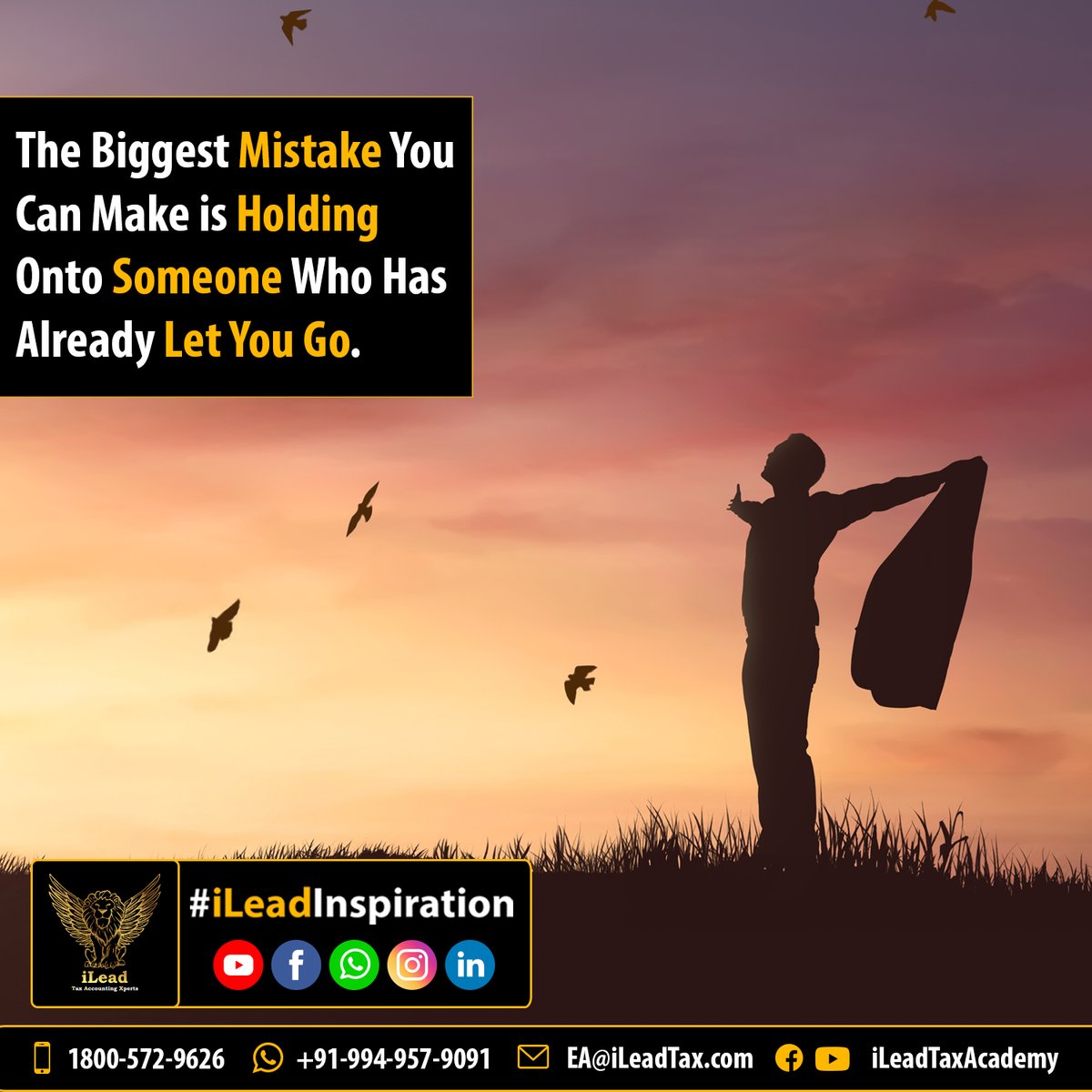 nandasmiles's tweet photo. The Biggest Mistake You Can Make is Holding Onto Someone Who Has Already Let You Go.

#iLeadInspiration #iLeadTaxLLC #iLeadTaxAcademy #EnrolledAgents #irstaxtip #ptin #EA #enrolledagent #enrolledagenttraining #ustaxprofessionals #big4professionals #taxexperts #qualityeducation https://t.co/M5ZiGQCLx9