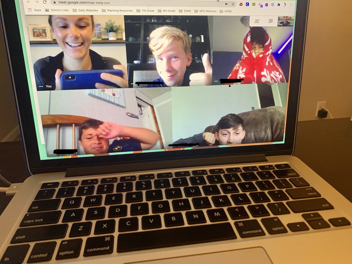 MrsBartoneESMS's tweet image. Shout out to these Teams who met today!! When I hopped on their Meets, they were discussing their book - how their characters changed, analyzing quotes and using evidence!! So proud of these student leaders for facilitating their own learning #LearningIn2020