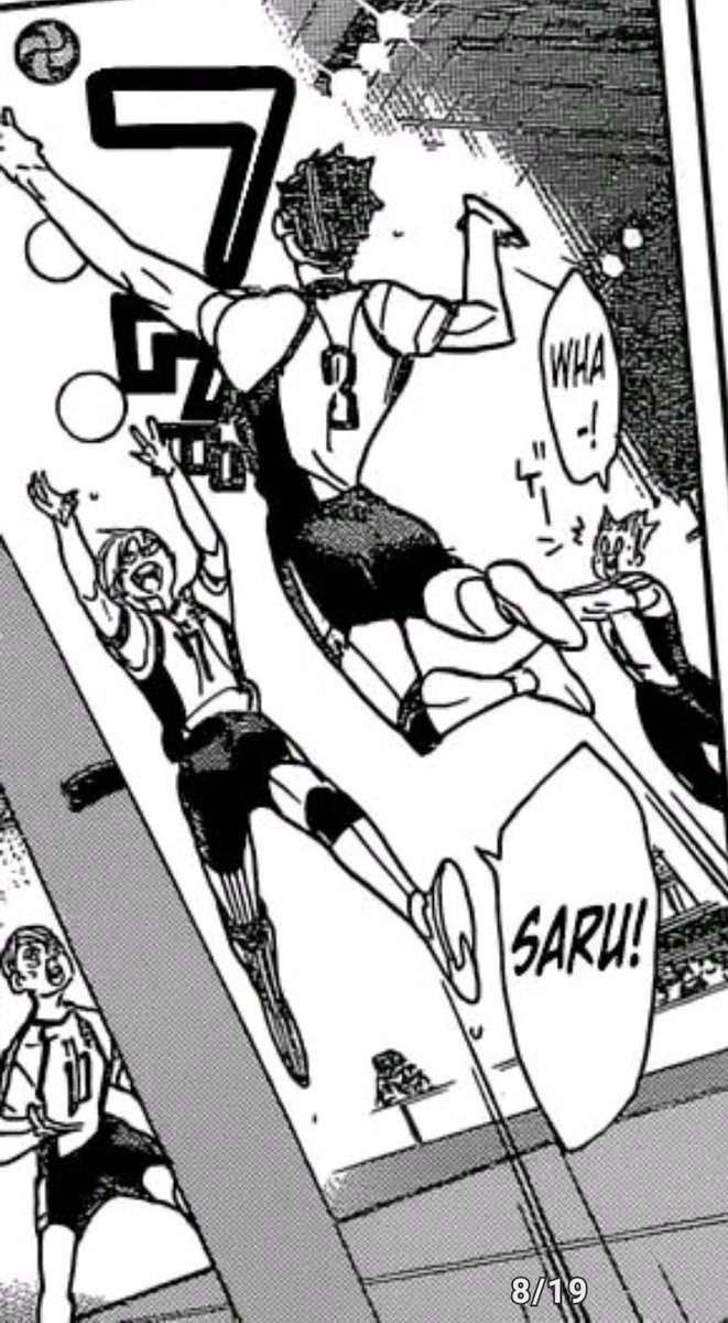 this panel has my entire heart and it's just bokuto feeling betrayed cause konoha didn't toss the ball to him, meanwhile konoha is having the time of his life 