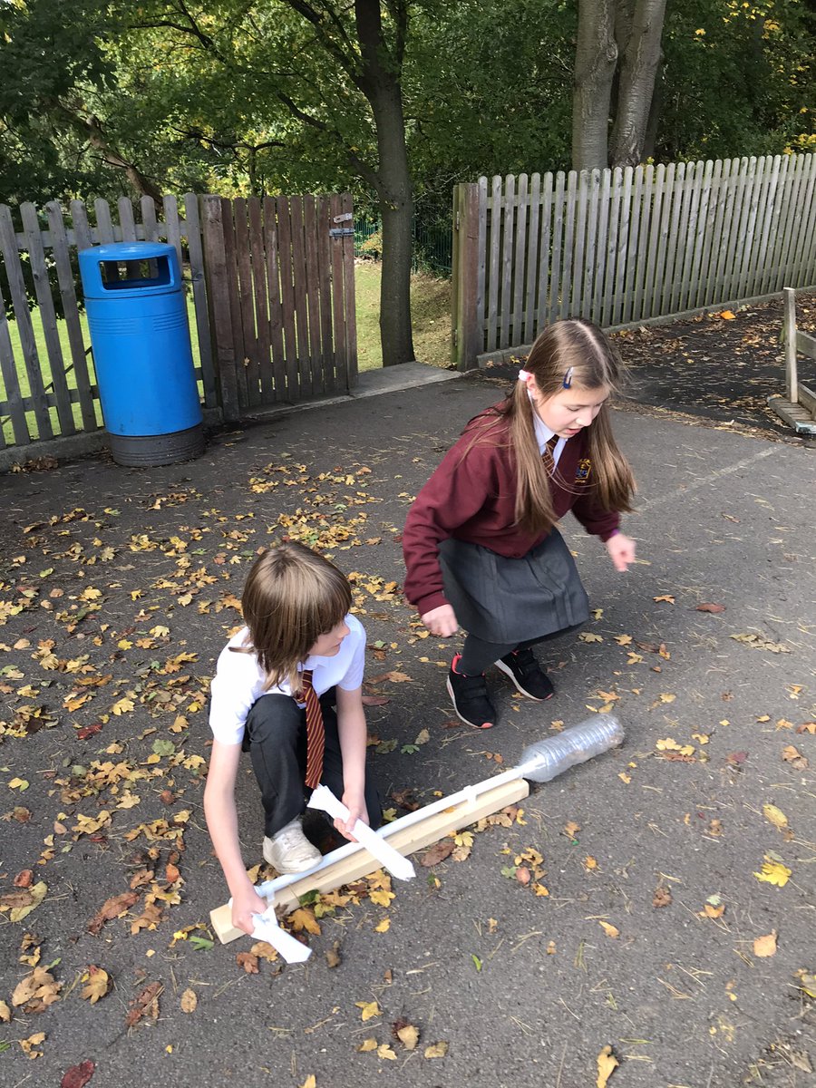 holycwhitwick's tweet photo. Todayโs science lesson with Dr Alex from Leicester Football Club was a blast. Some rockets made it across the playground. https://t.co/YDmm7sgfVM