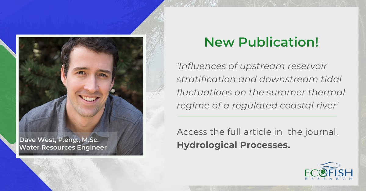 ecofishresearch's tweet photo. Are you curious about how tides and reservoirs influence river temperature?🌊
Read about the effects on BC’s #AlouetteRiver in a recent publication by Water Resource Engineer, Dave West:
https://t.co/Qktg9P2zYu
#HydrologicalProcesses #ThermalDynamics #WaterResourceEngineering https://t.co/tNFAF8mkwk