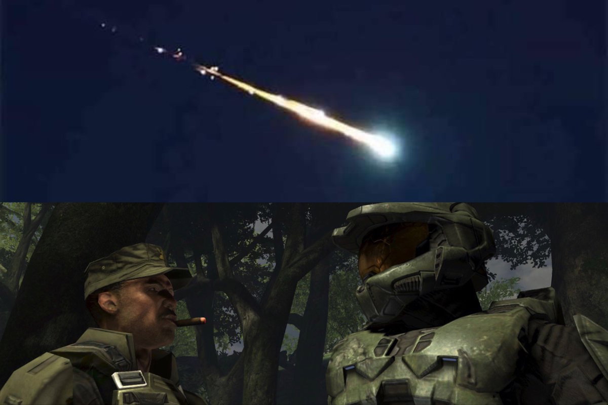 XboxMexico's tweet image. ¿Alguien más pensó lo mismo? #Meteorito #Halo