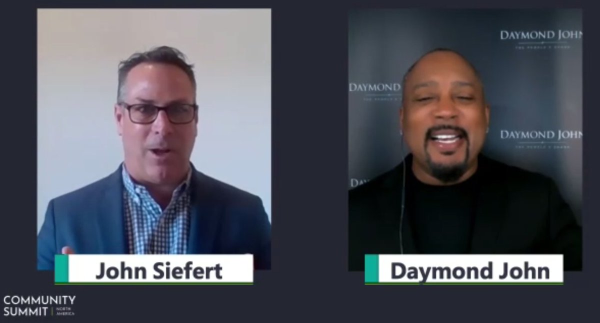 Such a great way to kick off #CommunitySummitNA! Thanks John Siefert and <a href="/TheSharkDaymond/">Daymond John</a> for setting the foundation of this year's event. Collaborate, educate and learn from every experience and opportunity. Have a strong "rejection muscle" and keep going!