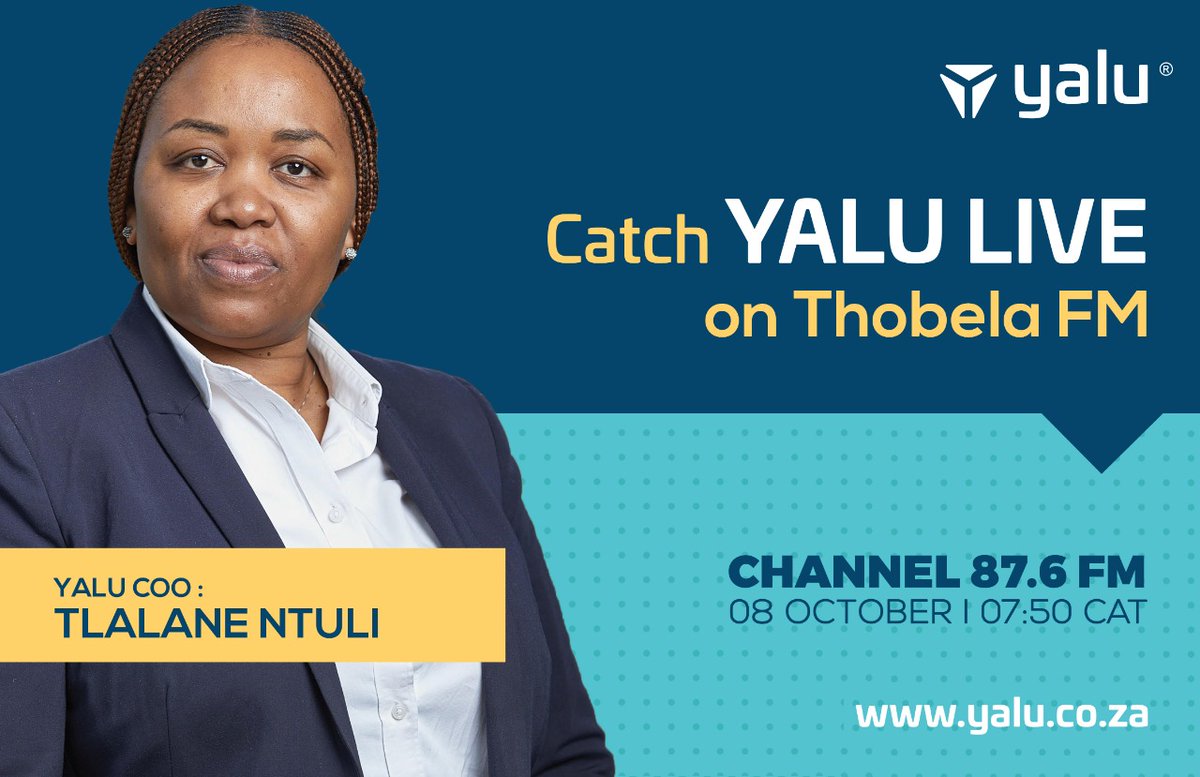 Don't miss our co-founder and COO - Tlalane Ntuli - on Thobela FM with Mankoko Baby and Lenny T during Ditlalemeso. She'll be on the show tomorrow morning, 8 October at 7:50am.