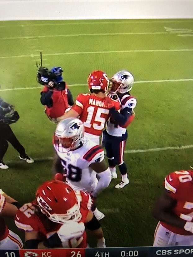 PRM_BTC's tweet photo. Stephon Gilmore has tested positive for Covid.

Here he is with Patrick Mahomes on Monday.

Belichick plays chess, not checkers. https://t.co/pFYKjLLSXz