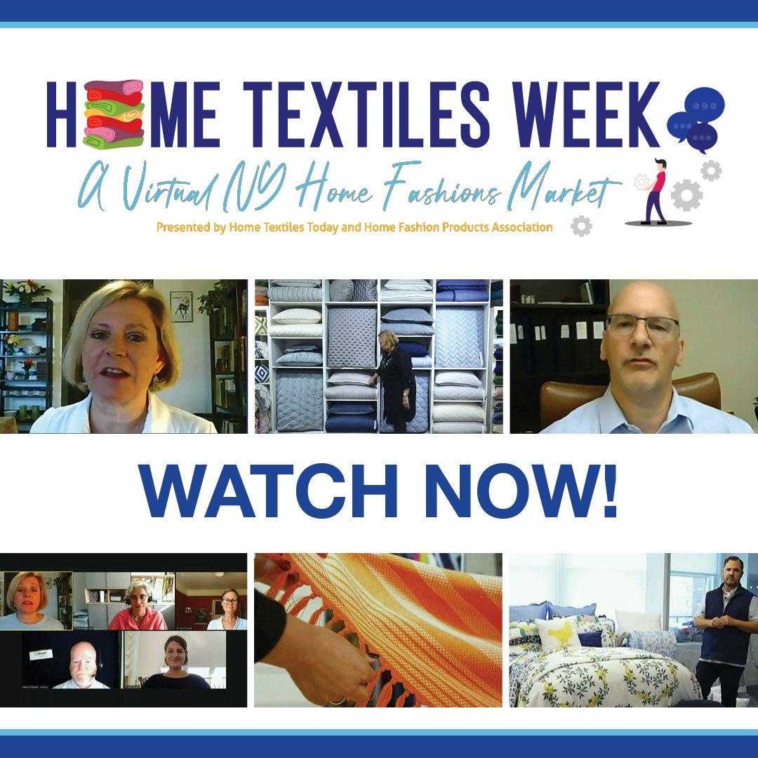 HomeTextilesTod's tweet photo. Did you miss Home Textiles Week? You’re in luck! You can still register for on-demand access to the educational programming, vendor expo, showroom tours, awards event and more! Sign up before Oct. 9: https://t.co/9Qm8Zhrryb
#Textiles #HomeTextiles #HomeTextilesWeek https://t.co/05xrQ4CpCe