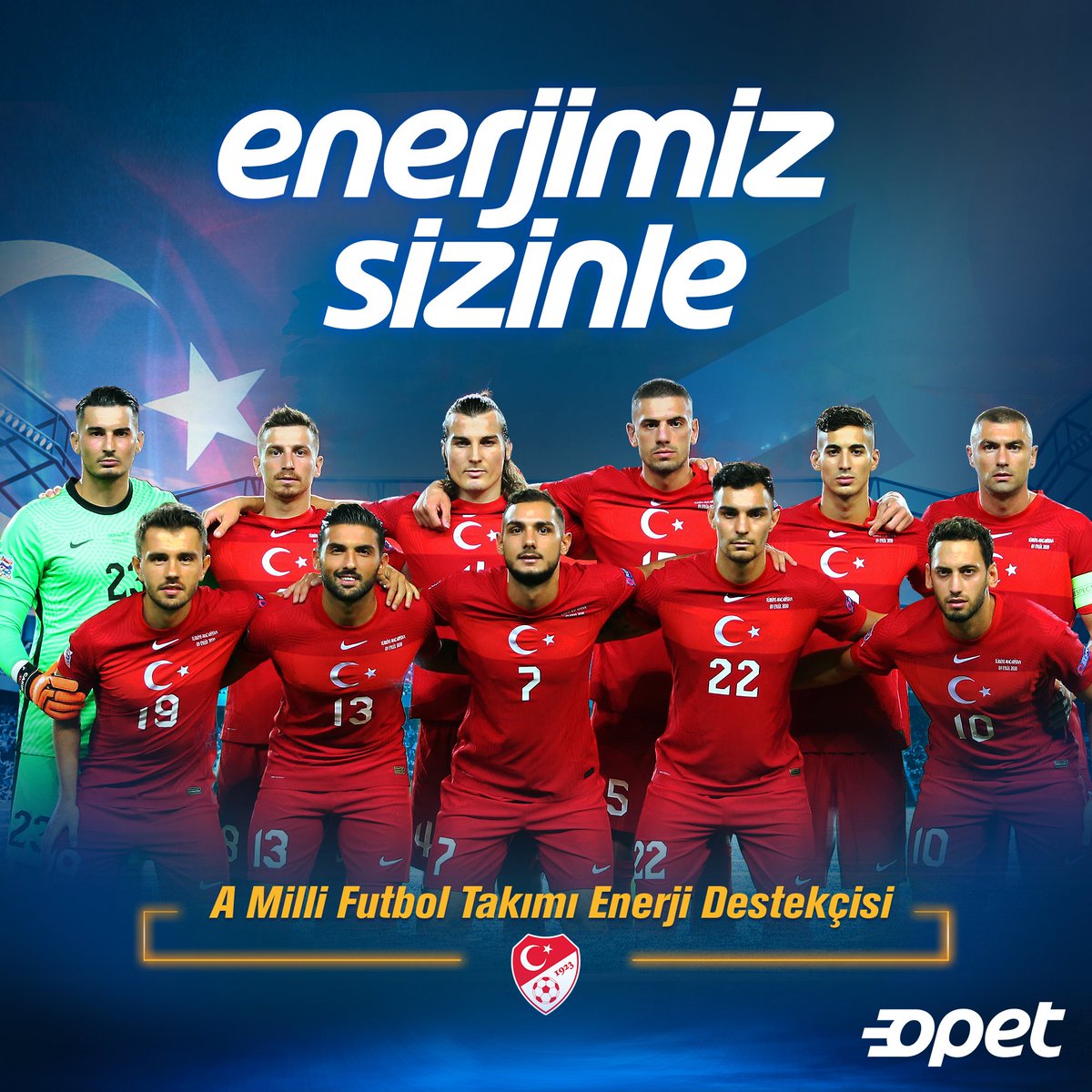 A Milli Futbol Takımımızın Enerji Destekçisi olarak hazırlık maçında Almanya ile 26. kez karşılaşacak olan millilerimize başarılar dileriz. https://t.co/erHCcfcosW