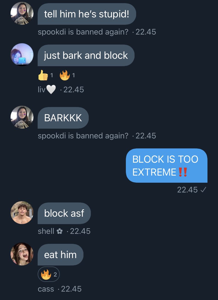 1. bark and block!