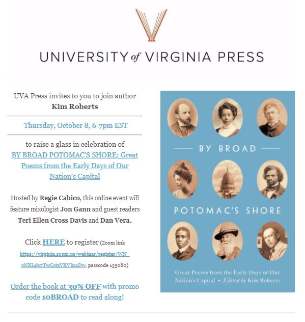 WriteinDC's tweet photo. #DCWrites
Thursday @ 8PM
Join @fan_belt & @uvapress to learn and celebrate the beginnings of D.C.'s long poetic history. https://t.co/vfcO2yefz0