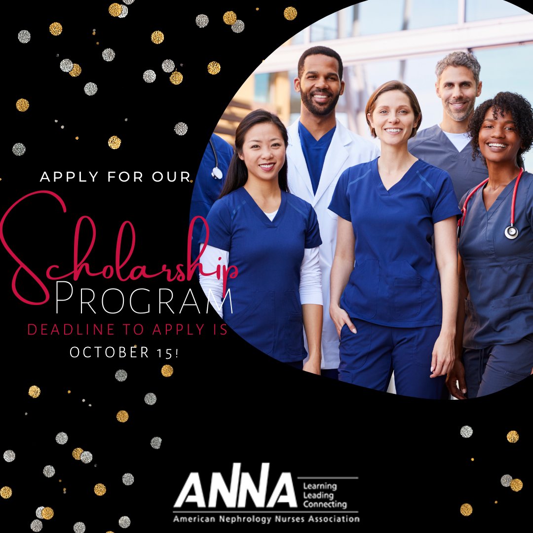ANNAnurses's tweet photo. Every year we provide scholarships to support our members with scholarships and grants to encourage their pursuit of higher education, clinical research projects, and patient/staff education programs. 

#NephNurseStrong #YearOfTheNurse

https://t.co/CGRs58E7X3 https://t.co/WLNzhMKtE1