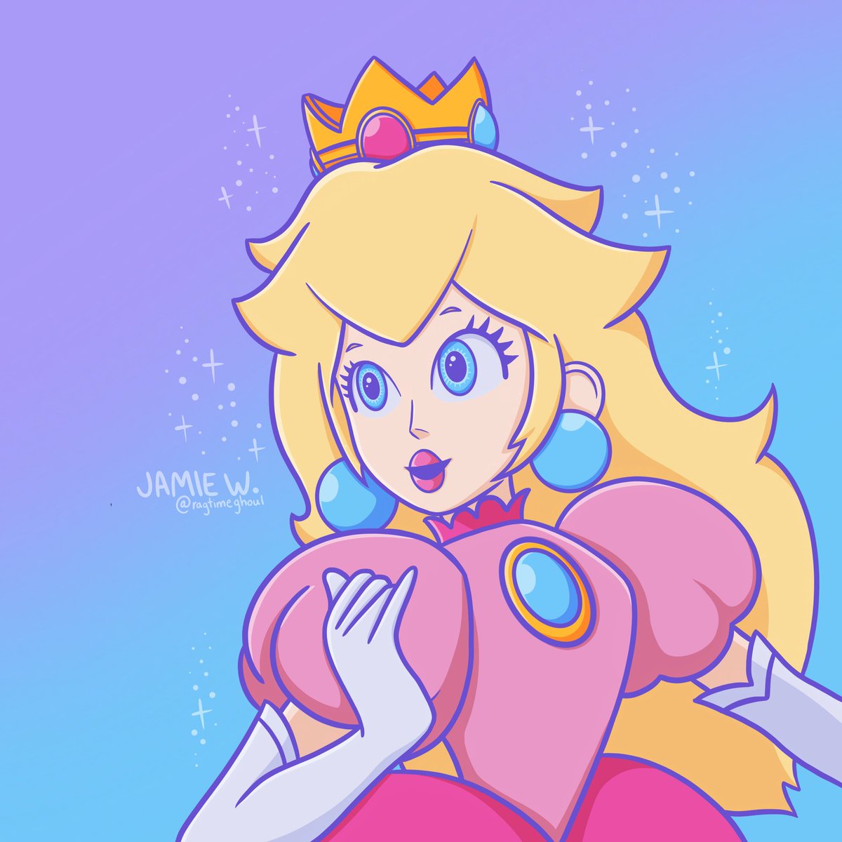 🟣 Day 7 :: Fancy 🟣
🔹 Peachie 🔹
#inktober2020 #Inktober #90s #aesthetic #retrowave #pastel #vaporwave #peach #PrincessPeach #SuperMario #Princesstoadstool #Nintendo #myart