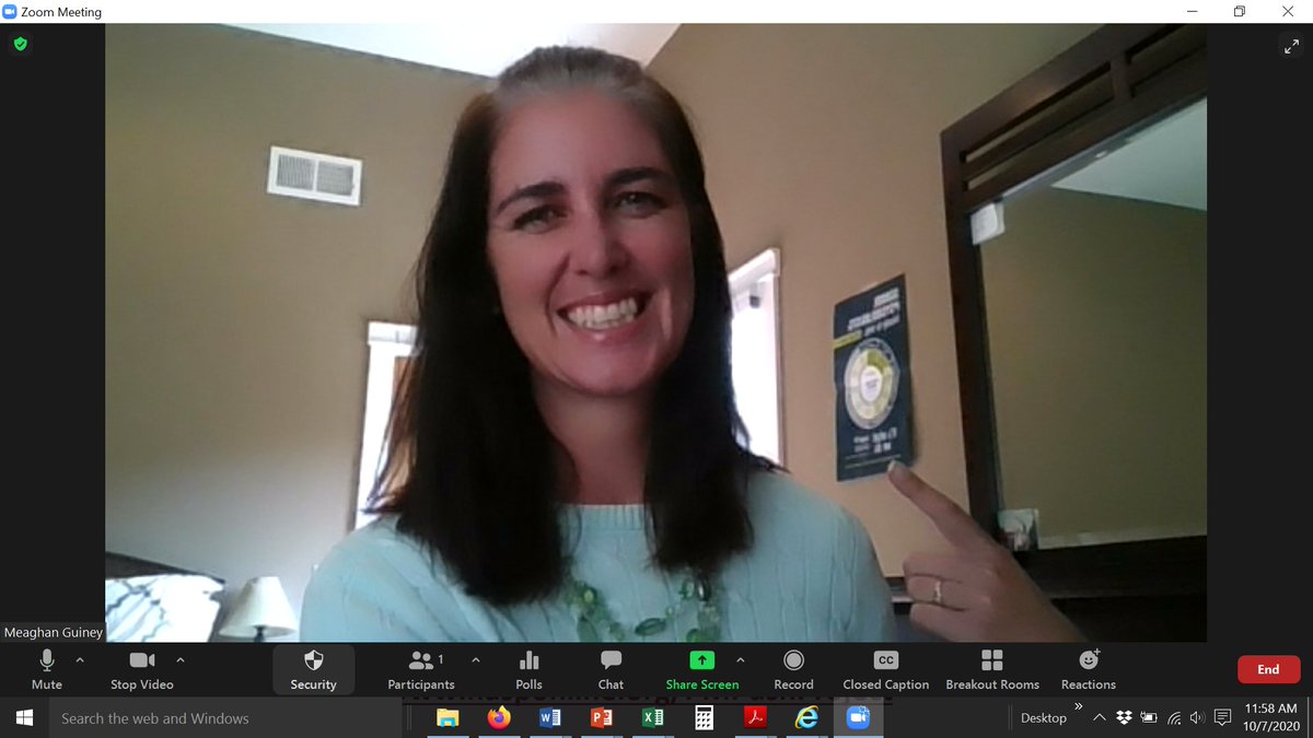 meaghan_guiney's tweet photo. When your classroom is a Zoom room you have to redecorate! I'm proud to teach my students the 10 Domains of the NASP Practice Model that define the knowledge, training, and skills they need to meet the needs of students, families and schools. #ItsWhatWeDo #NASPPMPush https://t.co/COWv5aSyh4