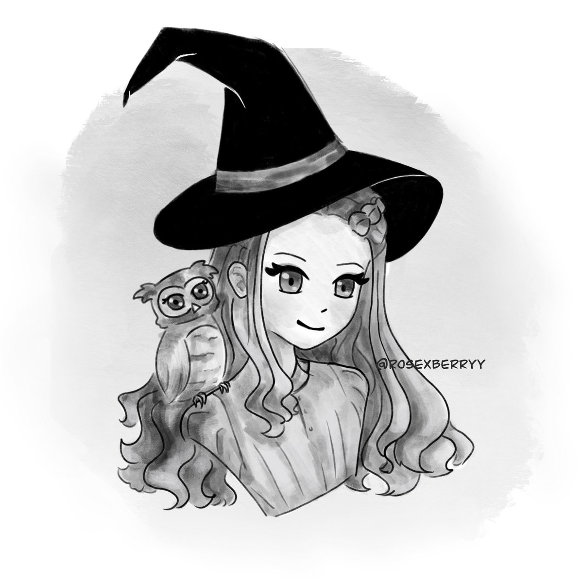 rosexberryy's tweet photo. Ahh sryy I forgot to post this like 3 days ago lmao
But here’s day 4 - Owl 🦉
#Witchtober2020 #witchtober #digitalart #Procreate #blackandwhite #art #witch #owlwitch https://t.co/SJprUynheB