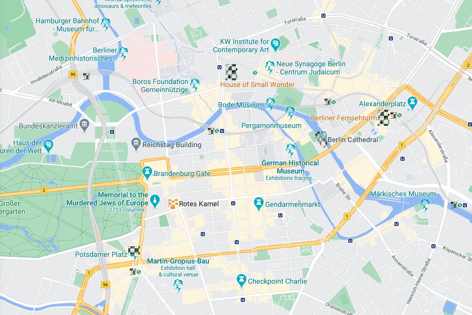 When I travel, I like to open Google Maps and go to the orange sections of a city. They're usually business centers so they tend to be walkable. I arrive without plans, start walking, and randomly do what looks interesting. It's the perfect mix of planning and serendipity.