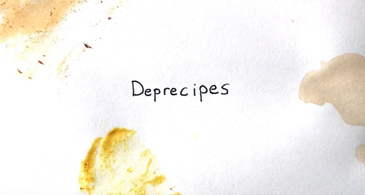Here's a series of videos I made with  @OctocarrieLyn and  @nickmooresghost that can teach you how to cook delicious food while the word burns around you. These are Deprecipes and I hope they serve you well.