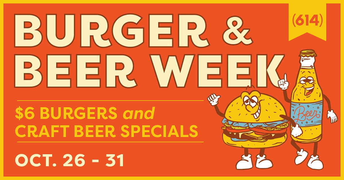 614 Campus (formerly 1870) (@614campus) on Twitter photo Oh yes, friends. Burger & Beer Week is happening. $6 Burgers and beer specials from the tastiest spots around the city, October 26 - 31. Go to EAT614.com for the current restaurant lineup and to learn about our giveaway benefiting <a href="/LocalMattersOrg/">Local Matters</a> ๐ Oh yes, friends. Burger & Beer Week is happening. $6 Burgers and beer specials from the tastiest spots around the city, October 26 - 31. Go to EAT614.com for the current restaurant lineup and to learn about our giveaway benefiting <a href="/LocalMattersOrg/">Local Matters</a> ๐