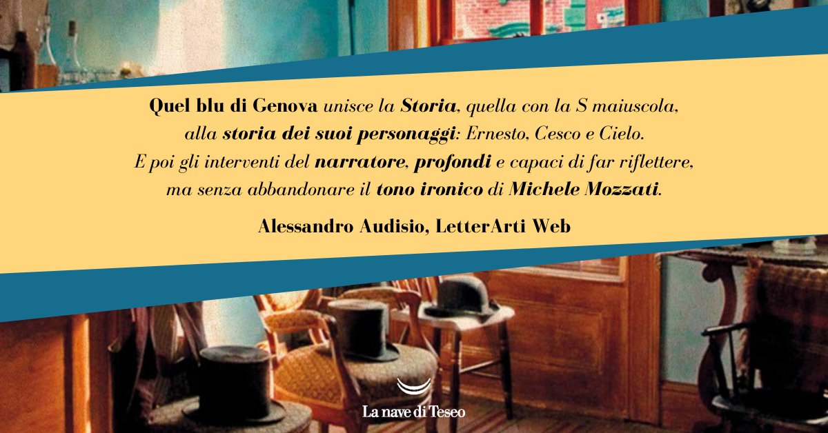 Chi l'avrebbe mai detto che la storia di qualcosa che indossiamo tutti i giorni - i blue jeans - potesse rivelarsi così avventurosa e ricca di Storia?
#MicheleMozzati la racconta nel suo nuovo romanzo "Quel blu di Genova". Ora in libreria! bit.ly/QuelBluGenova