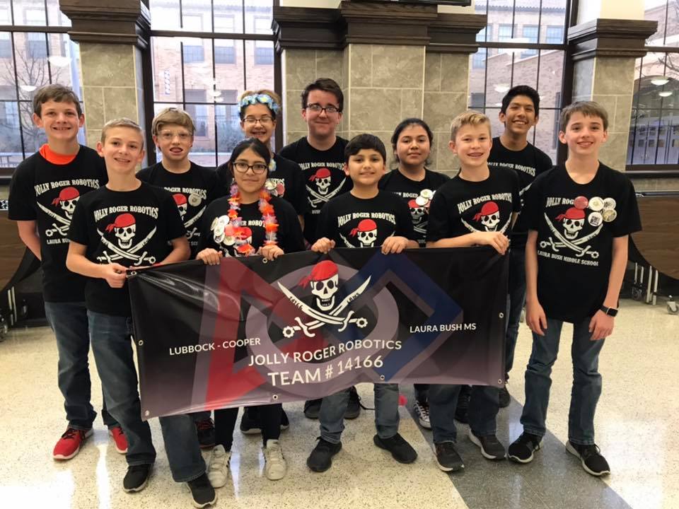 team14166's tweet photo. For #WayBackWednesday, here is our original pirates at thier first regional competition! It still baffles us, that we made it that far during our rookie year! #rookieseason #FIRSTGAMECHANGERS #TexasTeams #FTCTeams #ROVERRUKUS https://t.co/ONO4U4zBd8