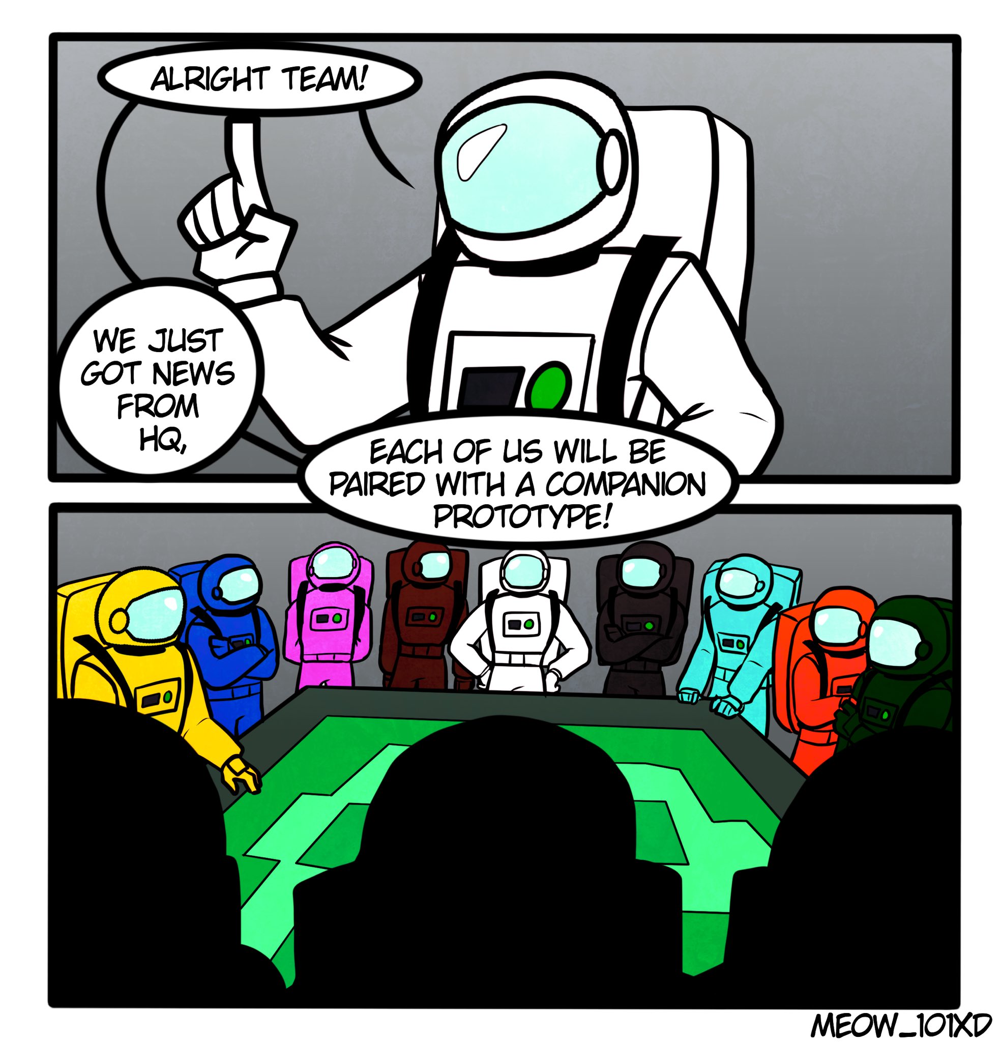 Meow_101XD on X: Random Among Us Mini Comic (Part 1) #AmongUs  t.coh7rxCVFeOO  X