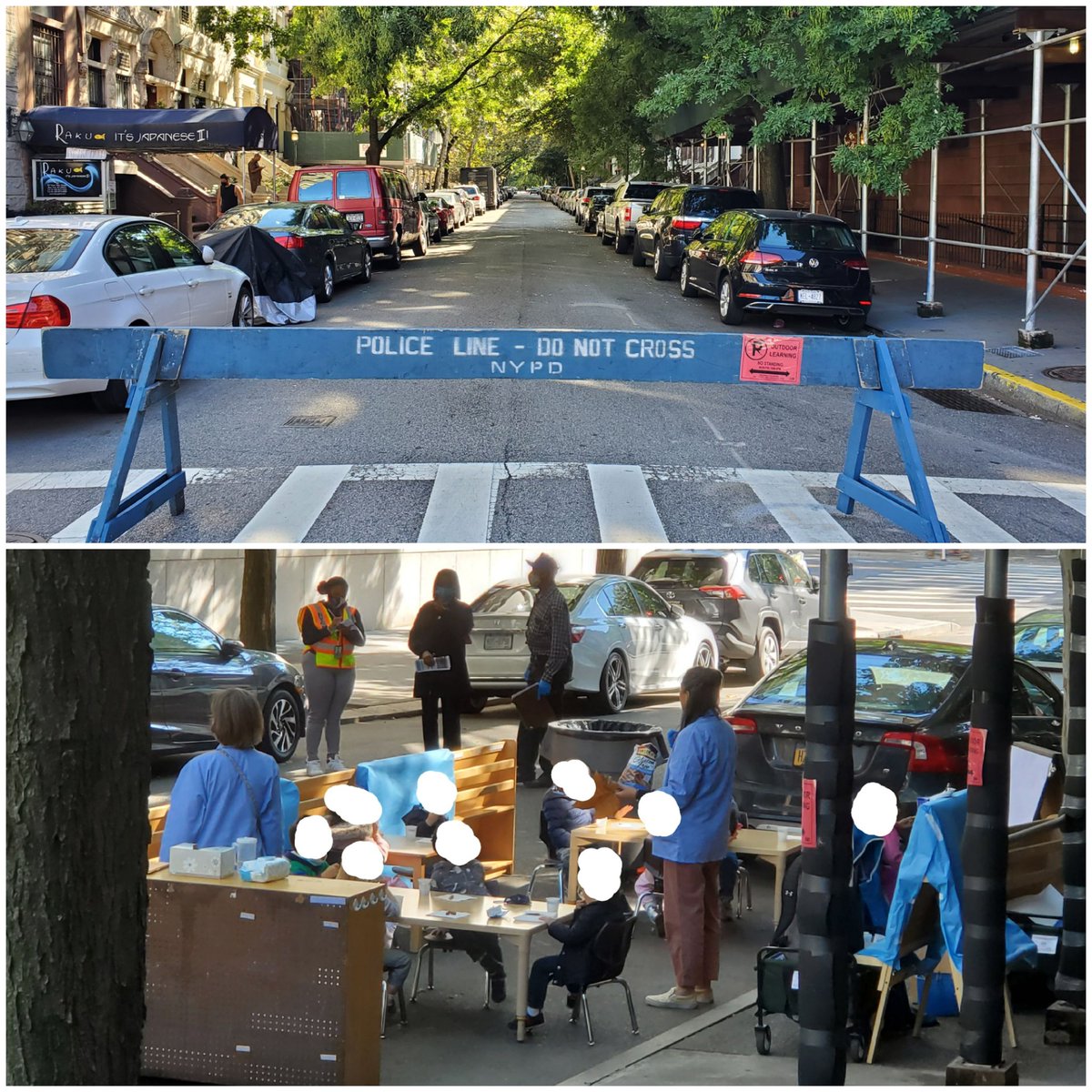 Landmark76org's tweet image. Privilege School continues to block street 4handful of tots.hubris is deafening. ther taking up only 2 parking spaces but blocking entire block. &amp;amp;school ventilation broken but school is open #BadNeighbors ##ClassPrivilege #ParkChildrensDaySchool
@iLoveTheUWS #deblasiosonepercent