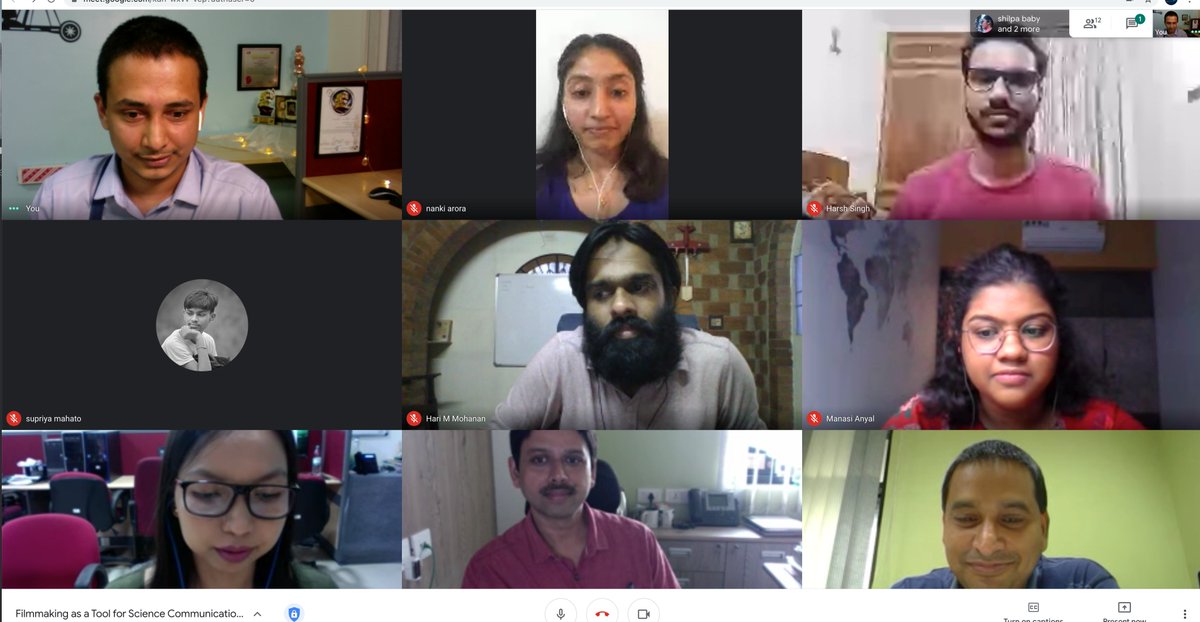 SMC_IISERPune's tweet photo. A glimpse of today's valedictory session of the workshop 'Filmmaking as a tool for Science Communication'. Thank you @Hari_Chakrapani, @ArnabPune, Dr. Neeraja Dashaputre, @harimmohanan, @vivekkannadi, @shilpa_ammu, and the participants for joining us for the event. https://t.co/m9dMa2tuB1