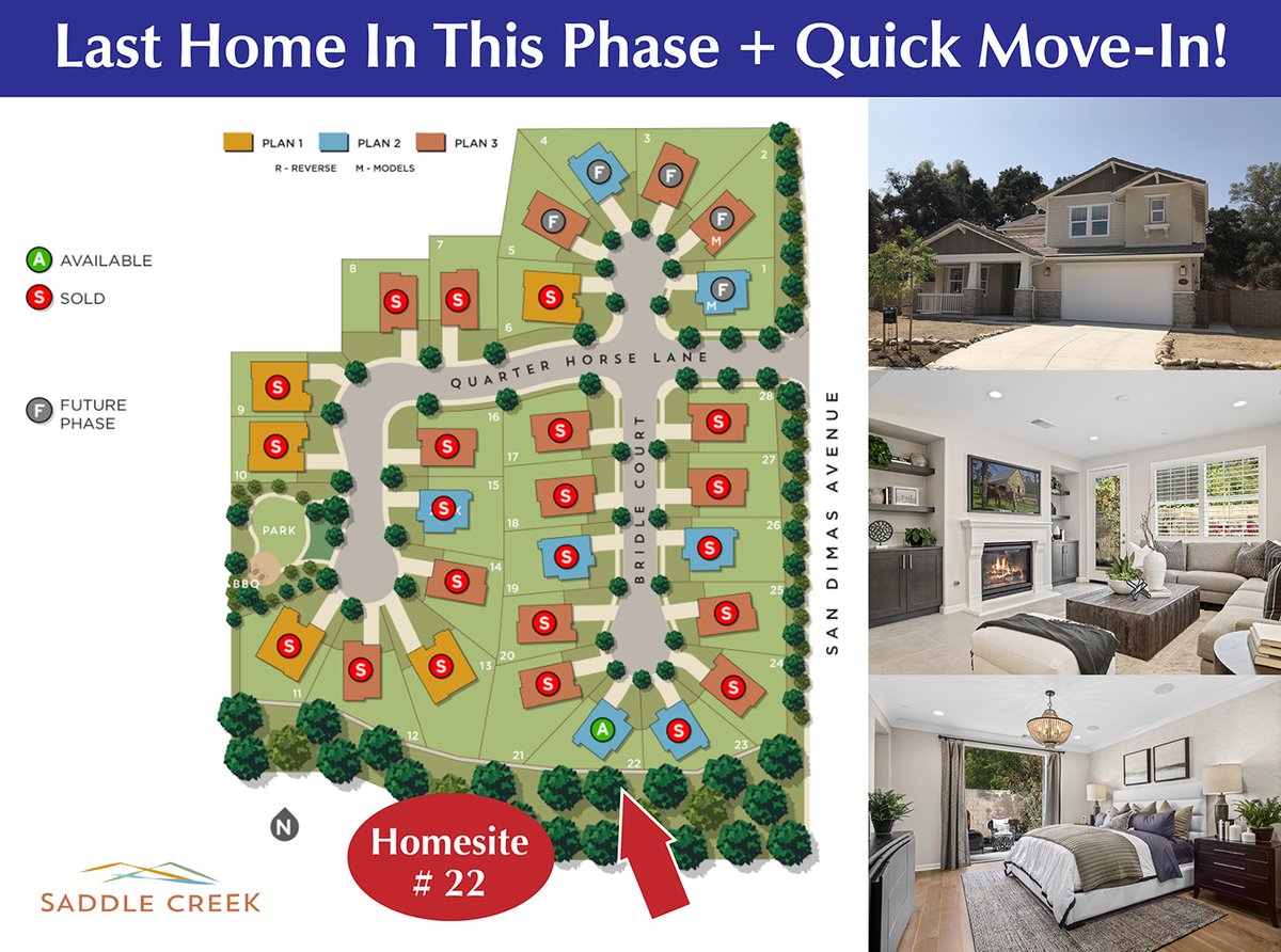 BrandywineHomes's tweet photo. Fantastic #SanDimas Location! New Construction Homesite #22 is a Quick Move-in at #SaddleCreek. Single-family, 3,284 sq. ft., open floorplan, large lot &amp; 100-year old Oak trees as your rear neighbor. This is our only available home. Call 909-895-3057, https://t.co/nCGO1hbZqJ https://t.co/8flfP4leTO