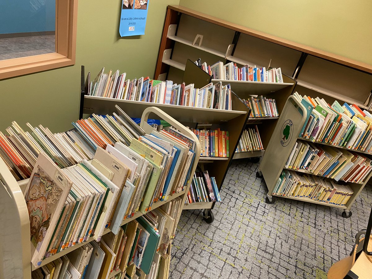 Since returning in August, we have improved our library collection age by 4 YEARS!!! I should have taken a picture of all the books we added to the collection. In the meantime, these are the books that were weeded (front and back of carts)! There were some real gems from 1960. 😉