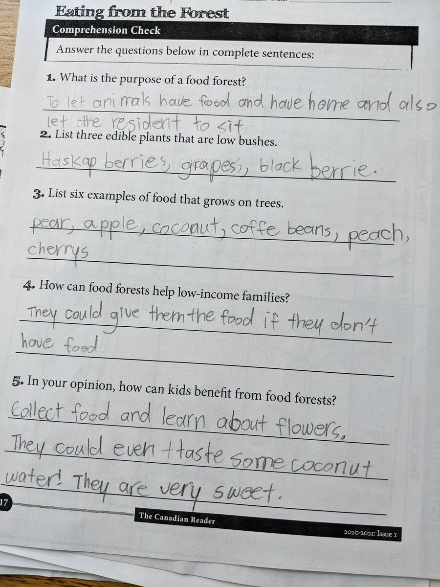 gillisgreen205's tweet photo. This week we worked with our first @LesPlan #CanadianReader article about food forests. @EcoSchoolsTDSB And then... https://t.co/2O6tlmdhHW