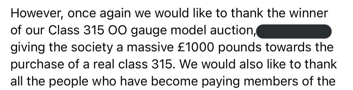 In railway preservation £1000 is not a massive amount. It is a drop in the ocean. Language means a lot and either the person posting this is naive to the reality or they really do think £1000 is a lot of money.