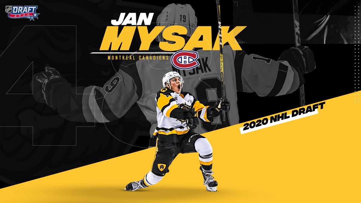 The <a href="/CanadiensMTL/">Canadiens Montréal</a> selected Jan Myšák as the 48th overall selection in the 2020 #NHLDraft

#GoHAM | #GoHabsGo