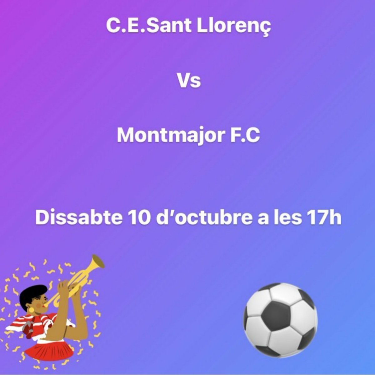 CESantLlorens's tweet photo. Comencem temporada!Dades les circumstàncies tindrem aforament limitat i unes mesures que citarem a continuació:
1️⃣Control de temperatura a tothom que vulgui accedir al recinte.
2️⃣Registre del public
3️⃣Entrada amb antelació per evitar aglomeracions
4️⃣Ús de mascareta obligatòria https://t.co/nUrMpCr88D