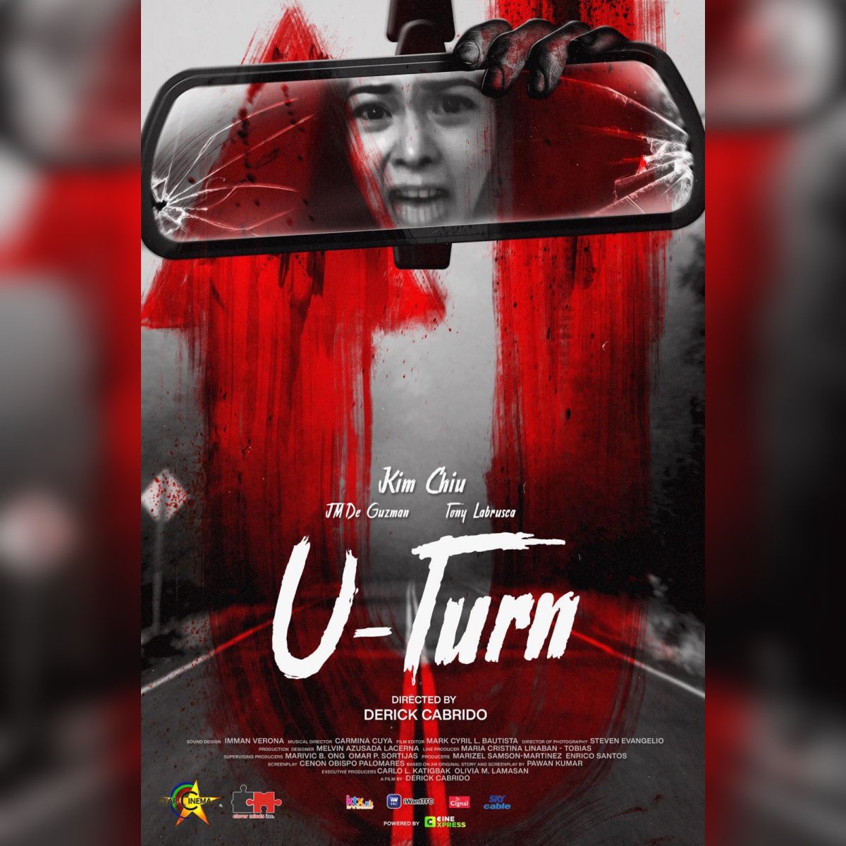 starmagicphils's tweet photo. You turn. You die.

#UTurn, starring JM De Guzman, Tony Labrusca, and Kim Chiu, directed by Derick Cabrido!

Mapapanood na ‘to starting Oct. 30 for only 150 pesos either sa https://t.co/cXAoLN6MHJ, iWant TFC, Cignal, or Sky Cable! #UTurnPoster1 https://t.co/x1bbcfvB69