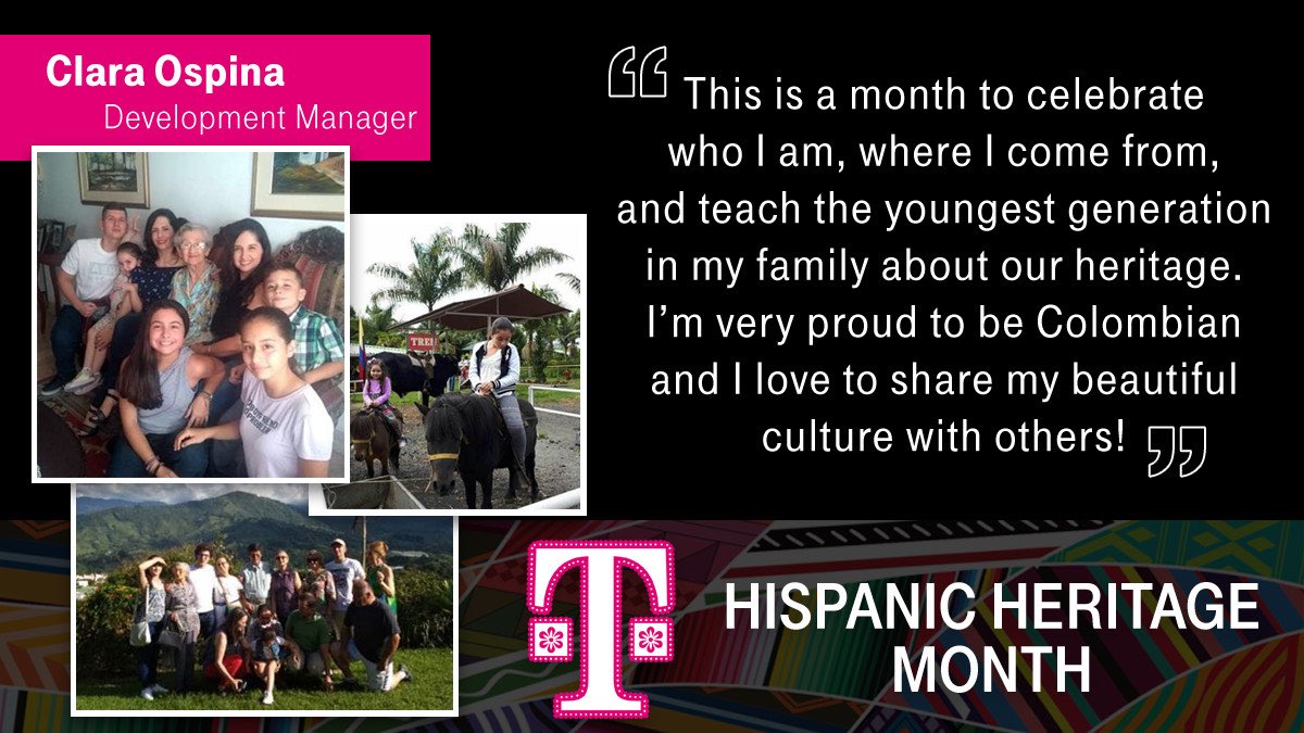 Family is at the center of Hispanic culture. 💗 Take it from <a href="/Cospina1975/">Clara I Ospina</a> (one of our outstanding <a href="/MetroByTmobile/">Metro by T-Mobile</a> Development Managers), who embraces her Colombian heritage to foster cultural pride in the next generation &amp; beyond. #HispanicHeritageMonth2020