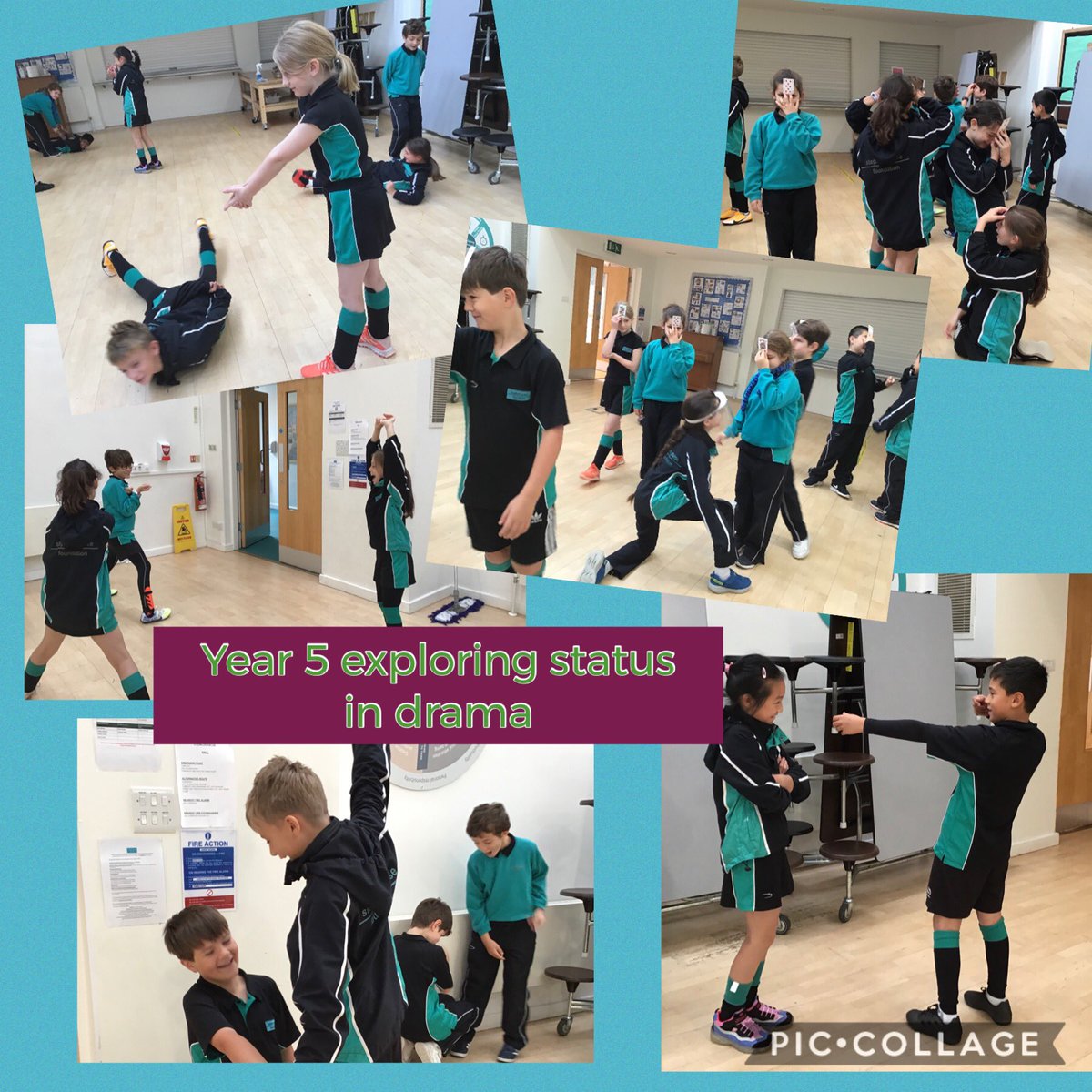 SPFJuniorSchool's tweet photo. @SPFRosedaleHse Year 5 exploring through drama how status can change as a result of migration. #Empathy #globalcitizens #SPFschools https://t.co/PoQSfbwgjx
