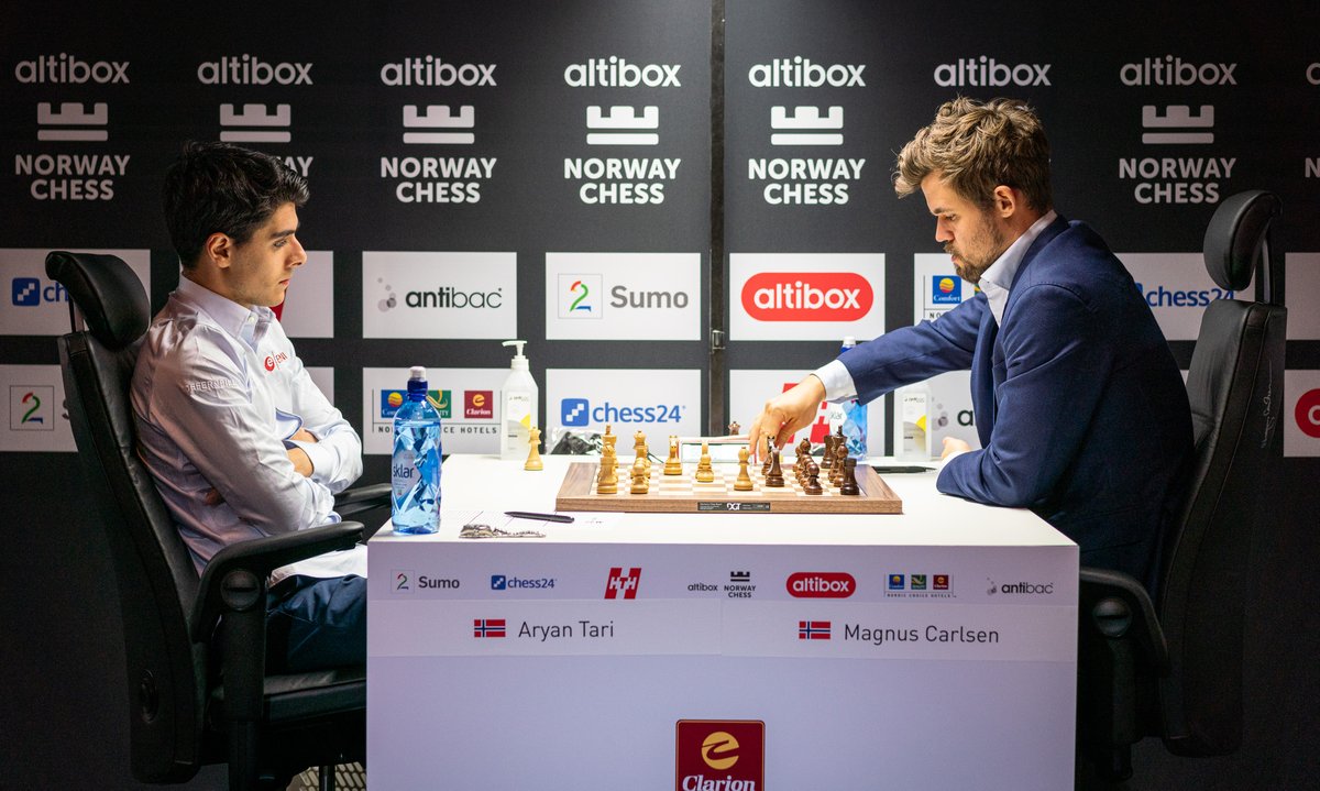 Carlsen - Tari, así fue la jornada 8 del Altibox Norway Chess