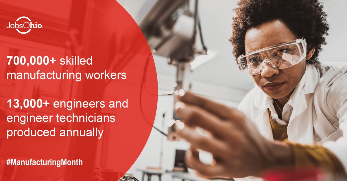 #Ohio is where manufacturing talent and innovation come together to build the future of industry. With the third-largest #mfg workforce in the U.S., #Ohioans have the country in good hands. #OhioFindItHere #ManufacturingMonth jobsohio.com/industries/adv…